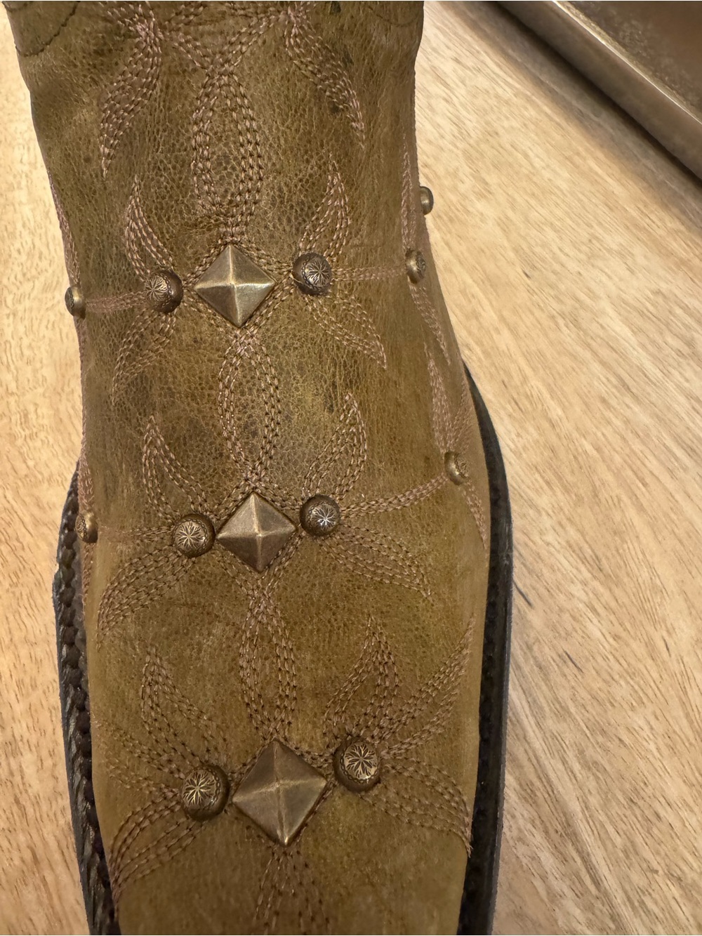 Old Gringo Olive Polostud 13" Cowboy Boots - Picture 5 of 15